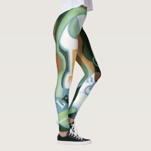 Leggings Botella y Frutero de Juan Gris, Cubismo Vintage