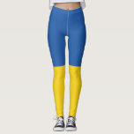 Leggings Botón Bandera de Ucrania<br><div class="desc">La bandera de Ucrania es una bandera de dos bandas horizontales de igual tamaño de azul y amarillo. La parte superior representa el cielo y el amarillo representa el trigo. La bandera nacional de Ucrania</div>