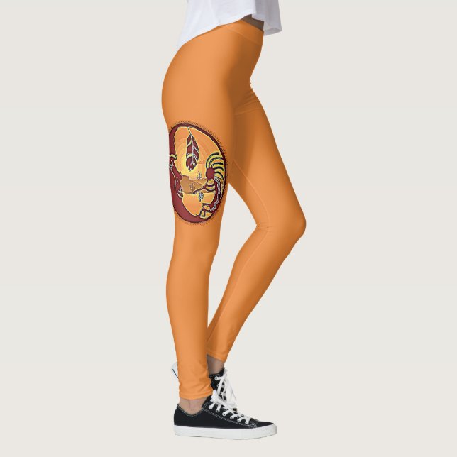 Leggings Botón de paisaje - Kokopelli Luna Pluma 1 (Derecha)