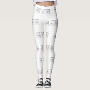 Leggings Botones CTRL ALT DEL de SlipperyJoe tres teclas bl