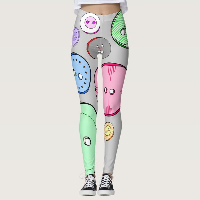 Leggings Botones Pastel coloridos (Anverso)