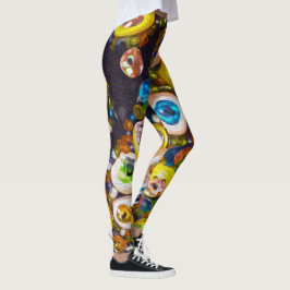 Leggings Botones y lentejuelas psicodélicos