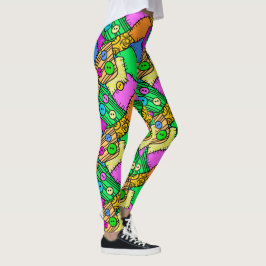 Leggings Botones y puntos de Halloween