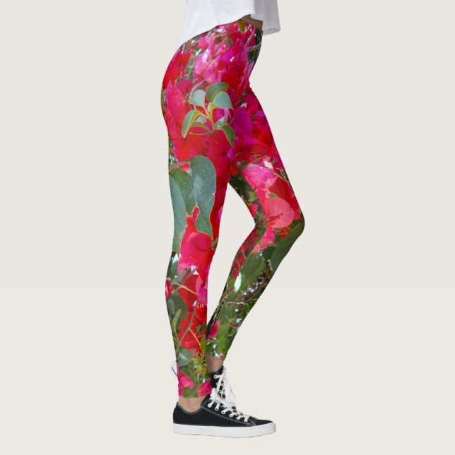 Leggings Bougainvilleas rojas, (Derecha)