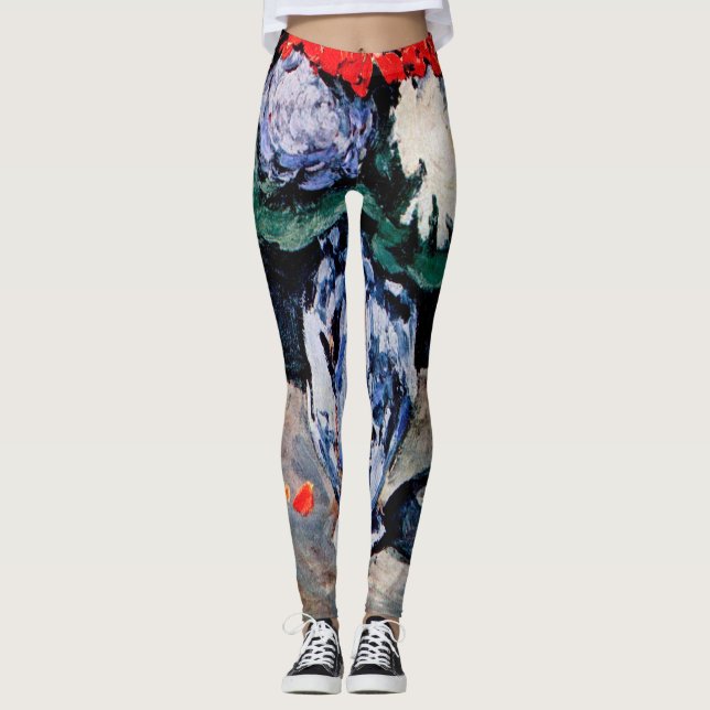 Leggings Bouquet con Pequeño Delft, Paul Cezanne (Anverso)