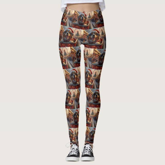 Leggings Bouviers des Flandres Dog Roller Coaster Navidades (Anverso)