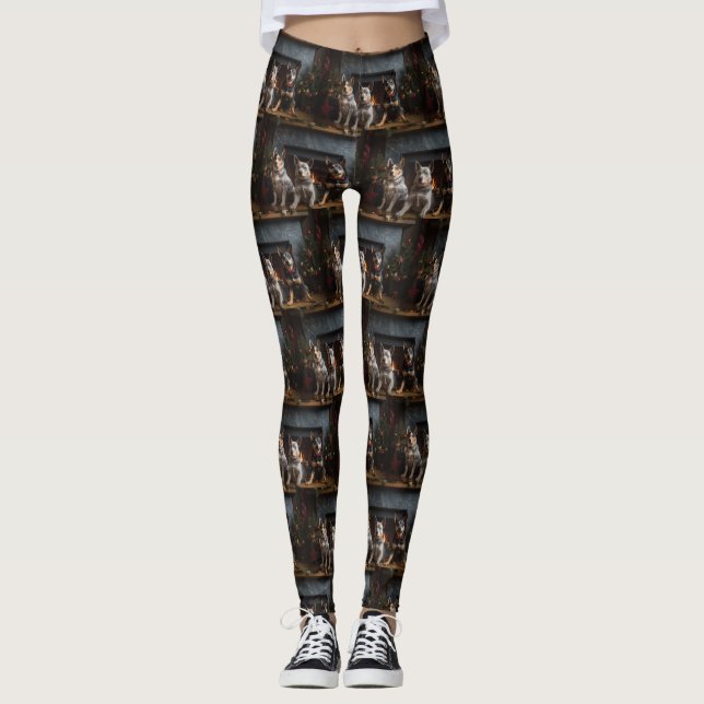 Leggings Bovino australiano junto a los Navidades de la chi (Anverso)