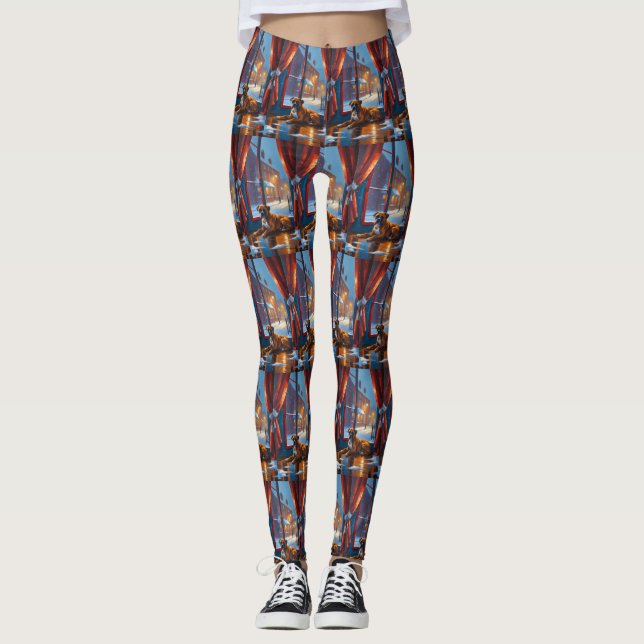 Leggings Boxeador con Luces de Navidad Fiesta (Anverso)