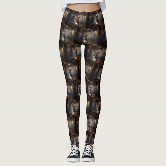 Leggings Boxeador de Halloween Espantoso (Anverso)