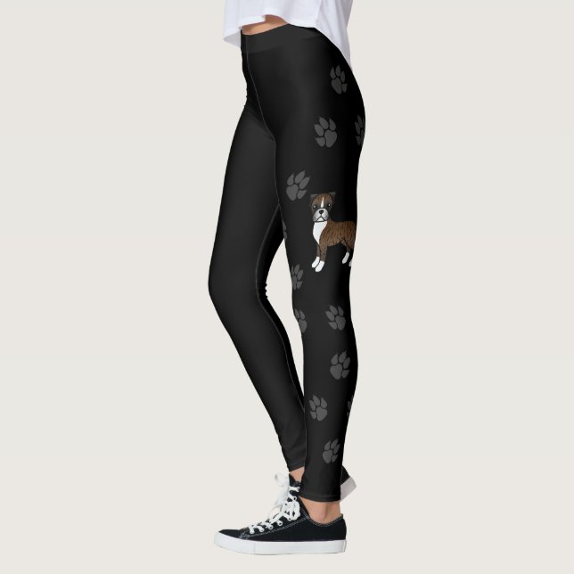 Leggings Bóxer atigrado perro de dibujos animados lindo con (Izquierda)