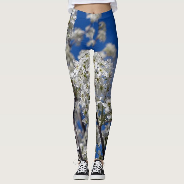 Leggings Bradford Pear Blooms (Anverso)