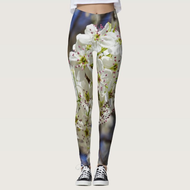 Leggings Bradford Pear Blooms (Anverso)