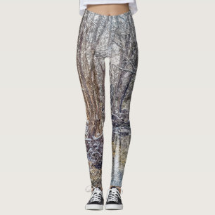 Leggings Branson Fall Creek Winter Snow Painterly