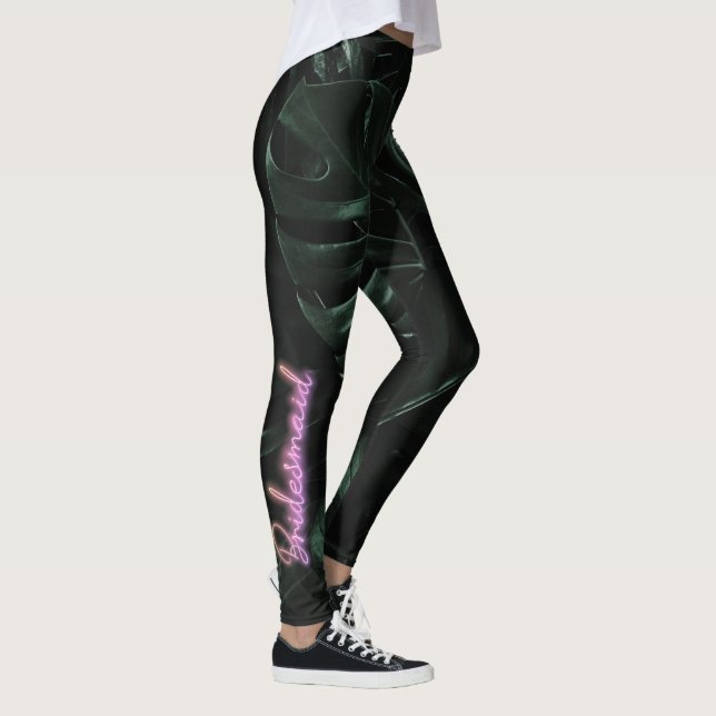 Leggings Bride Squad | Bachelorette Bridal de Palmas Tropic (Derecha)
