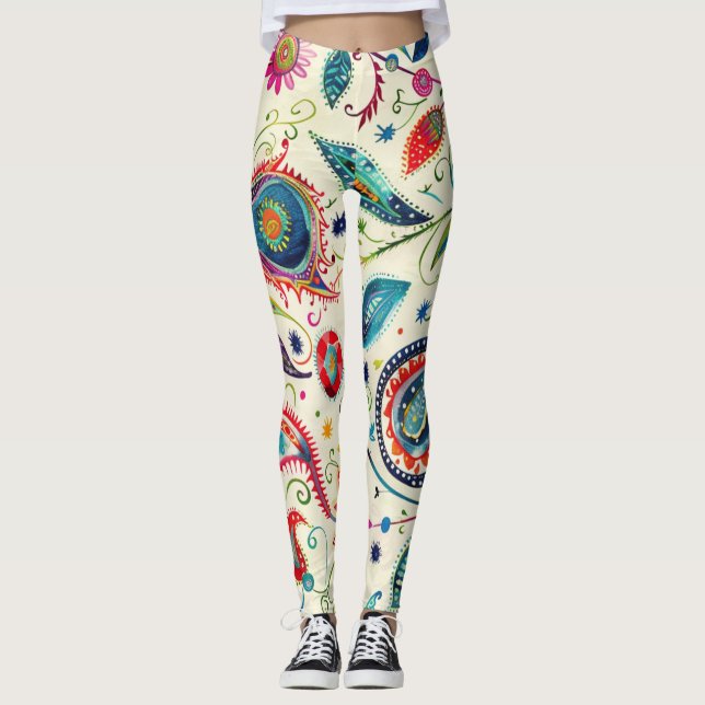 Leggings Bright Boho Design (Anverso)