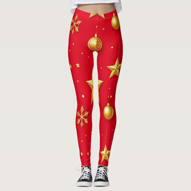 Leggings Brilla, Navidad Estrellada (Anverso)