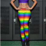 Leggings Brillante arcoiris Orgullo gay a rayas negrita col<br><div class="desc">Leyendas con estampado de arcoiris fino con rayas horizontales brillantes rojas,  naranjas,  amarillas,  verdes,  azules y violetas. El par perfecto de pantalones para llevar a un desfile del orgullo LGBT o marcha del orgullo LGBT. ¡Son audaces y divertidos!</div>