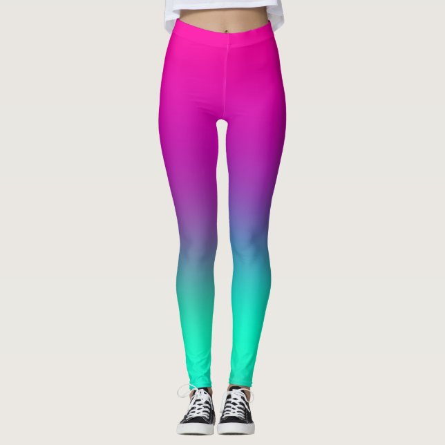 Leggings Brillante estrella del niño arcoiris brillante col (Anverso)