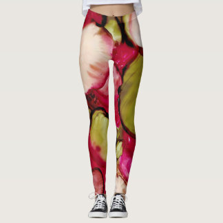 Leggings Brillante Fuchsia Resumen de las piernas de las mu