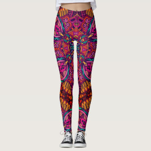 Leggings Brillante Fun Floral Abstracto Geométrico Extract