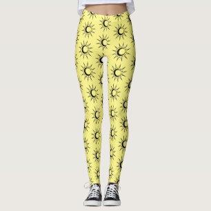 Leggings Brillante luna de luna de sol Thunder_Cove amarill