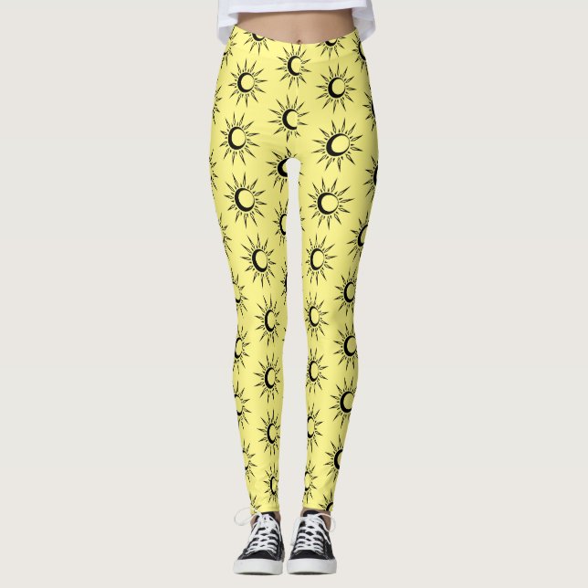 Leggings Brillante luna de luna de sol Thunder_Cove amarill (Anverso)