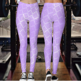 Leggings Brillante morado de Relieve metalizado