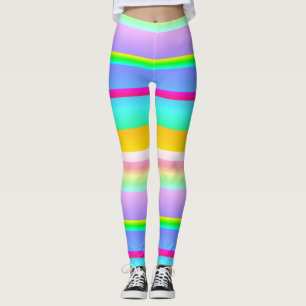 Leggings Brillante vibrante a rayas
