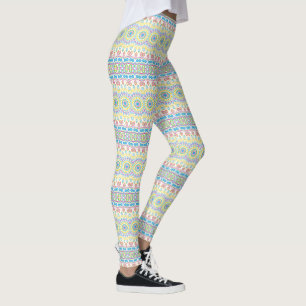 Leggings Brillante y colorido Mandala Kaleidoscope A la ray