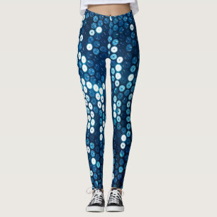 leggings brillantes azules