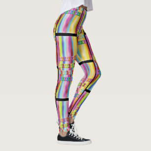 Leggings Brillantes colores hipnóticos brillantes como bot