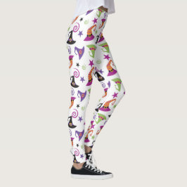 Leggings Brillantes Gorras de Halloween de colores