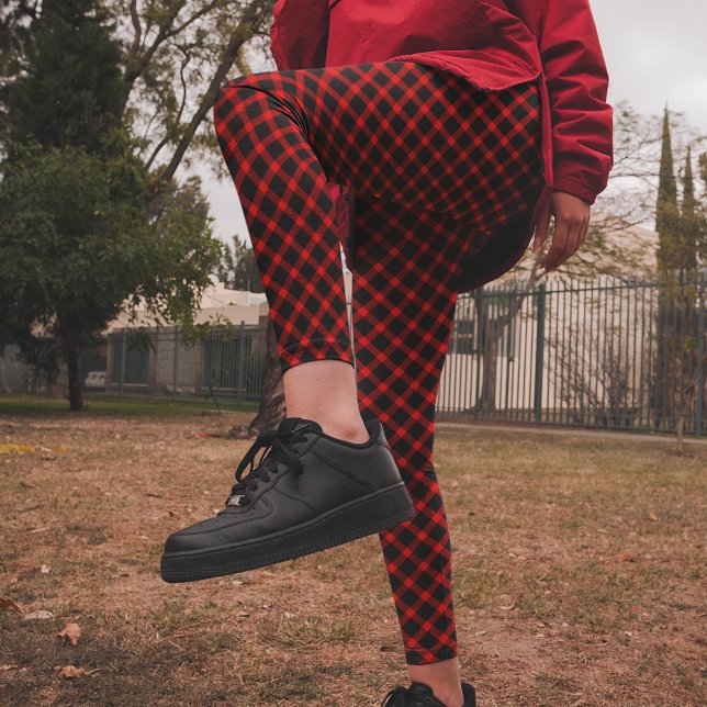 Leggings Brillantes Navidades de cheques negros rojos pajam (Subido por el creador)