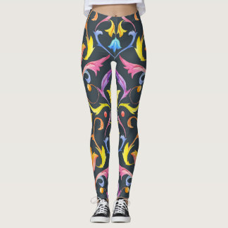Leggings Brillo barroco: Encanto Vintage colorido.