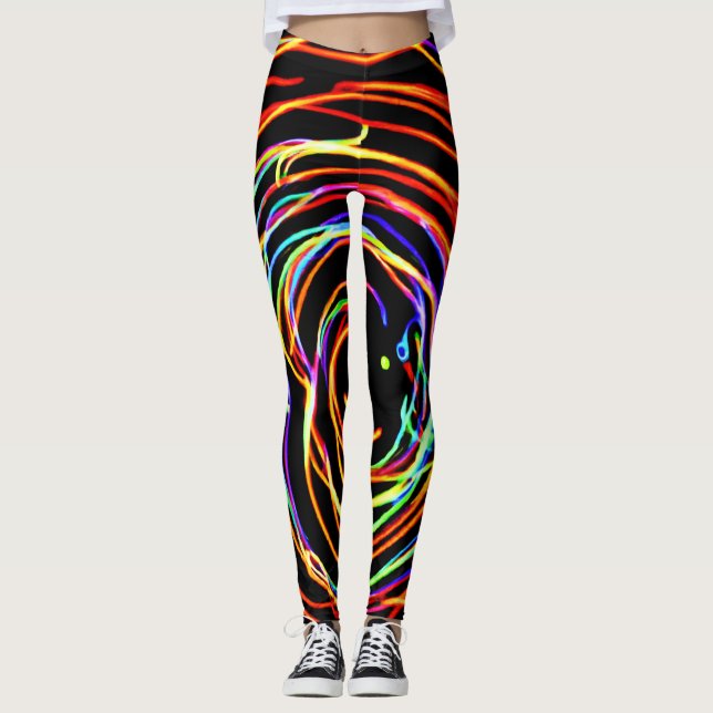 Leggings Brillo de las luces espirales (Anverso)