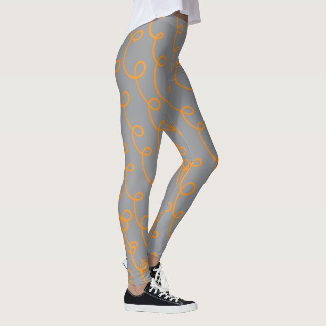 Leggings Brillo de Mandarina Gris Plateado (Derecha)