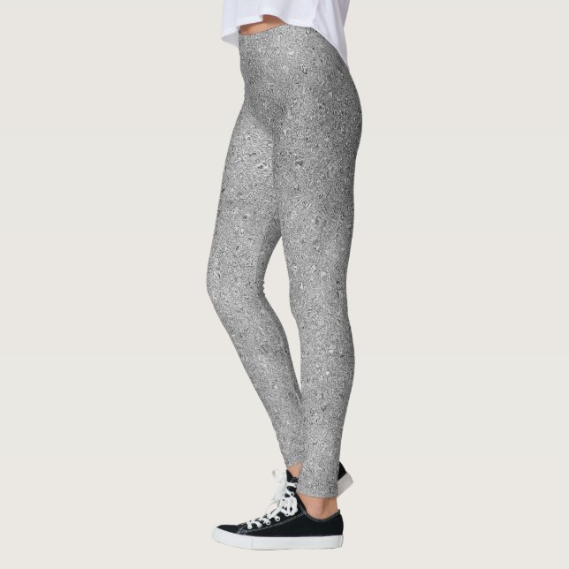 Leggings Brillo de plata elegante y brillante (Izquierda)