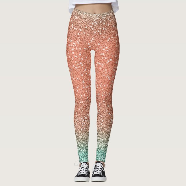 Leggings Brillo dorado glamuroso (Anverso)
