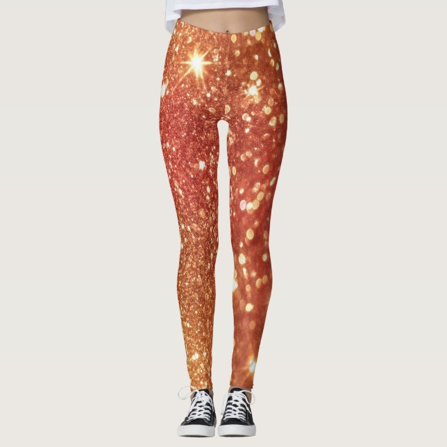 Leggings Brillo dorado glamuroso (Anverso)