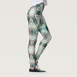 Leggings Brillo suave sobre la textura de arena azul, estre