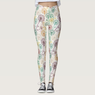 Leggings Brisa de Dandelion con arco iris - Floral capricho