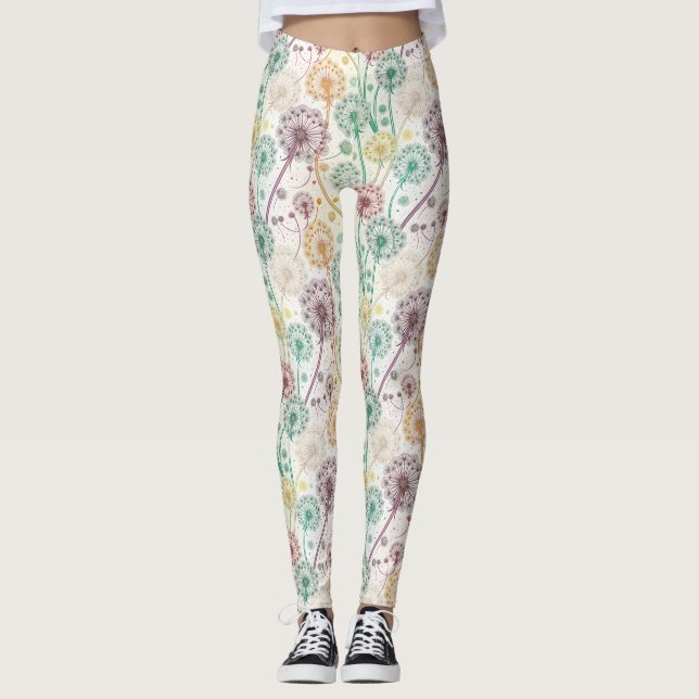 Leggings Brisa de Dandelion con arco iris - Floral capricho (Anverso)