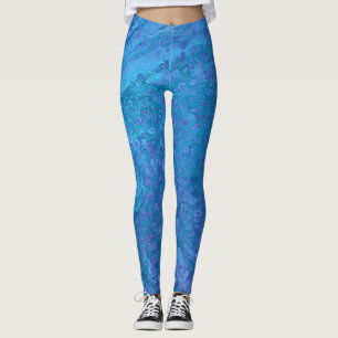 Leggings Brisa oceánica 2 piernas abstractas azules tranqui