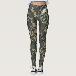 Leggings Broche y rubia - Piernas de camuflaje marrón verde