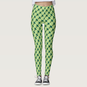 Leggings Bróculi que dobla la verdura feliz del verde de l