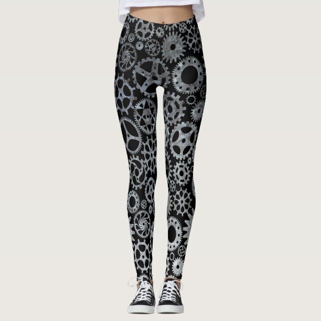 Leggings Bronce de zinc plateado Steampunk (Anverso)