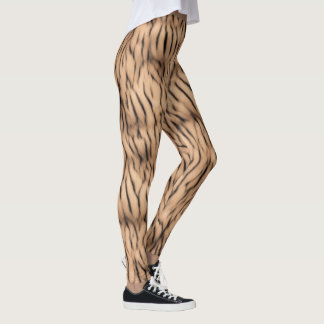 Leggings Bronce delgado de la luz de Safari de la Franja de