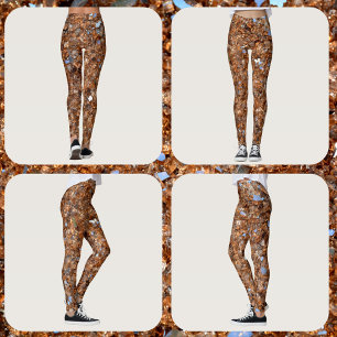 Leggings Bronze Glitzy Golden Sparkle Glam
