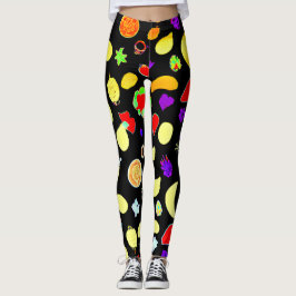 Leggings Brote de frutas tropicales neonesas