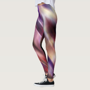 Leggings Brotes de pincel de color de agua Purpurina pintad